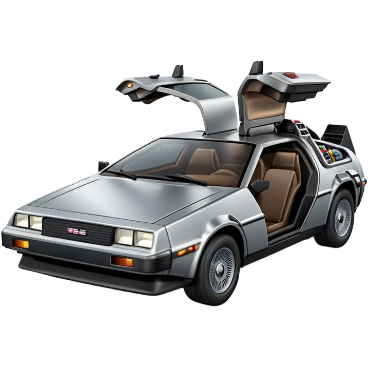 Delorean time machine emoji