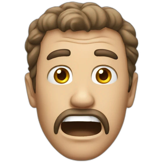 shocking man emoji