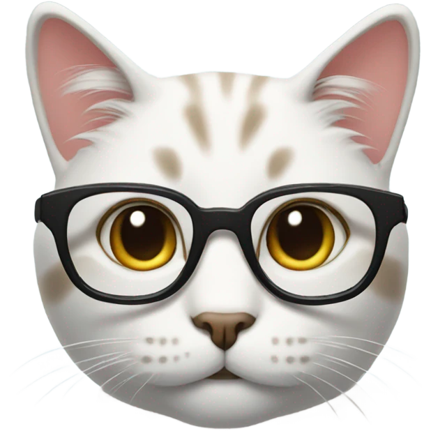 Cat with gelasses  emoji