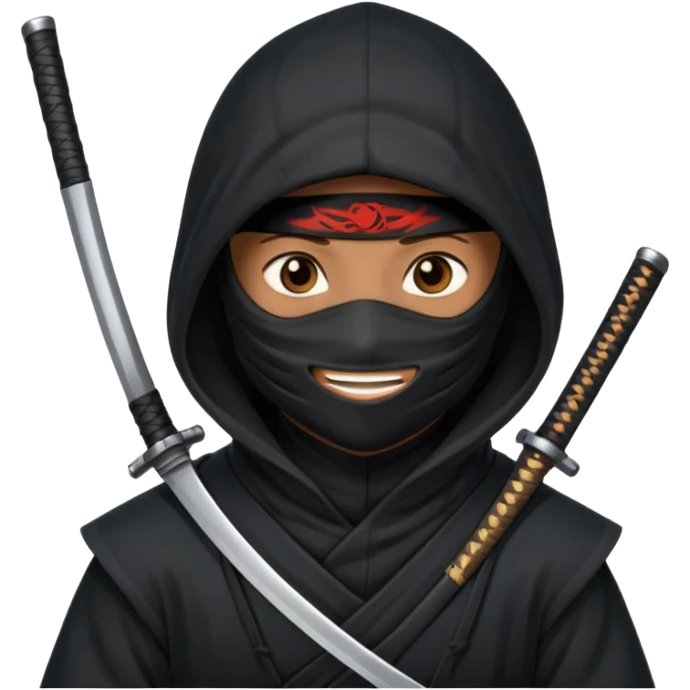 Ninja con ojos de enamorado  emoji