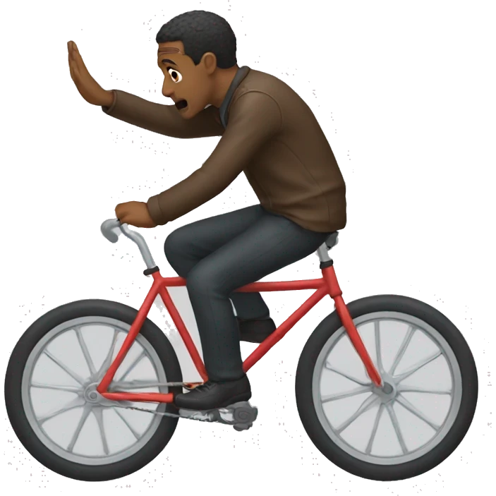 Man falling off bike emoji