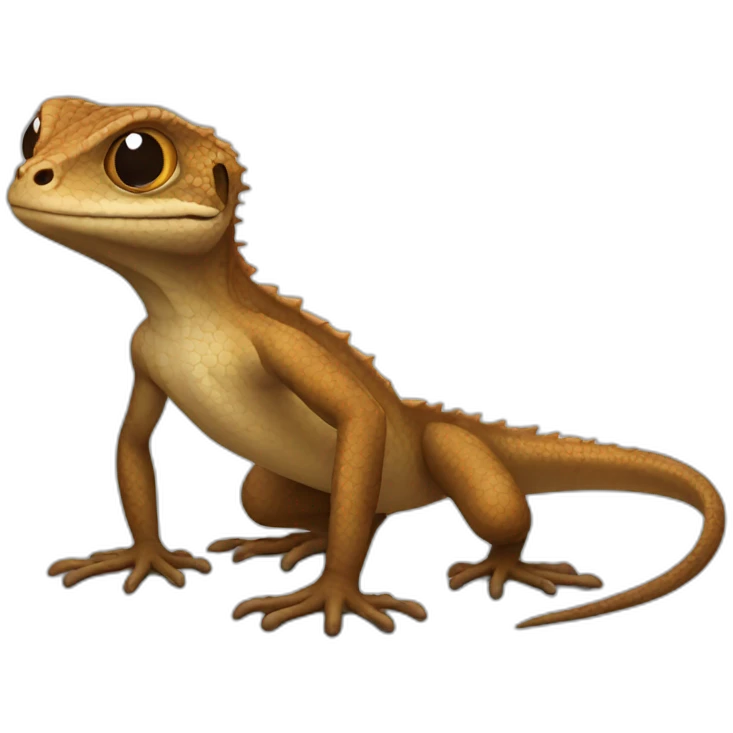 Brown Lizard full body emoji