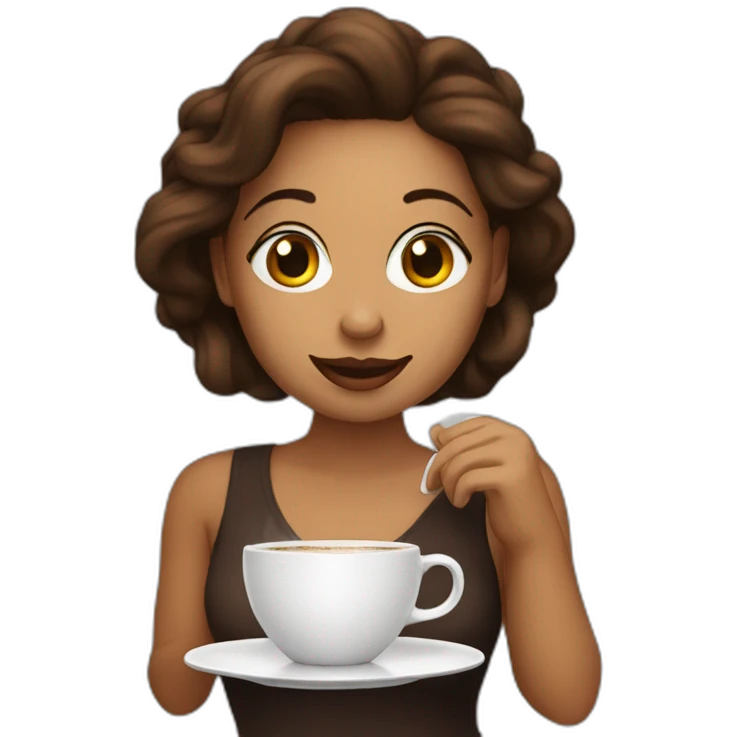 tara drinks coffee emoji