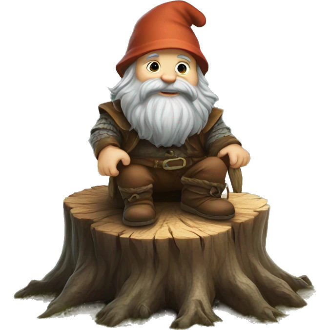 Dwarf on a stump emoji