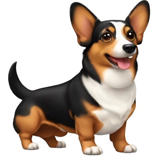 black dachshund and welsh corgi pembroke emoji