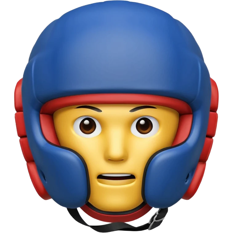 MMA headgear object icon, protective sparring helmet, padded texture, 3D cartoon, mobile game icon style, centered, clean background, no text, no watermark emoji
