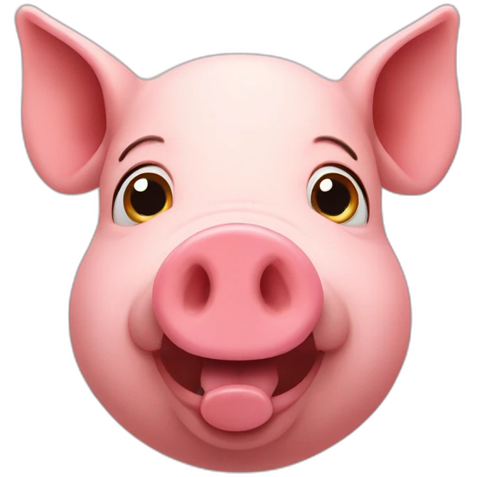 realistic pig face emoji