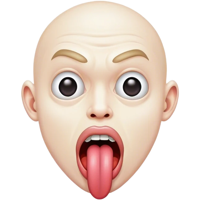 Freaky guy with his tongue out emoji