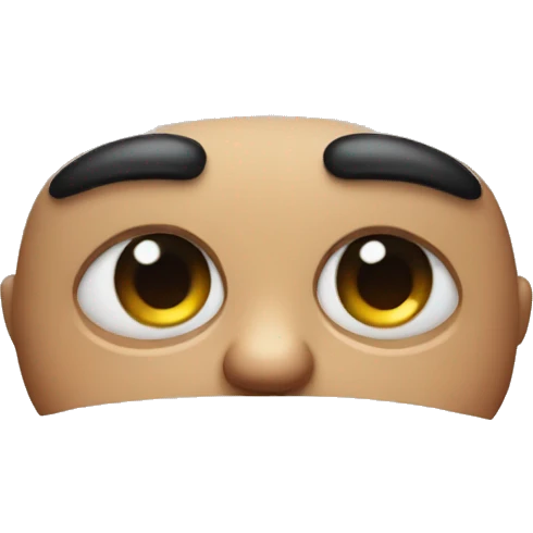 Emoji giving side eye emoji
