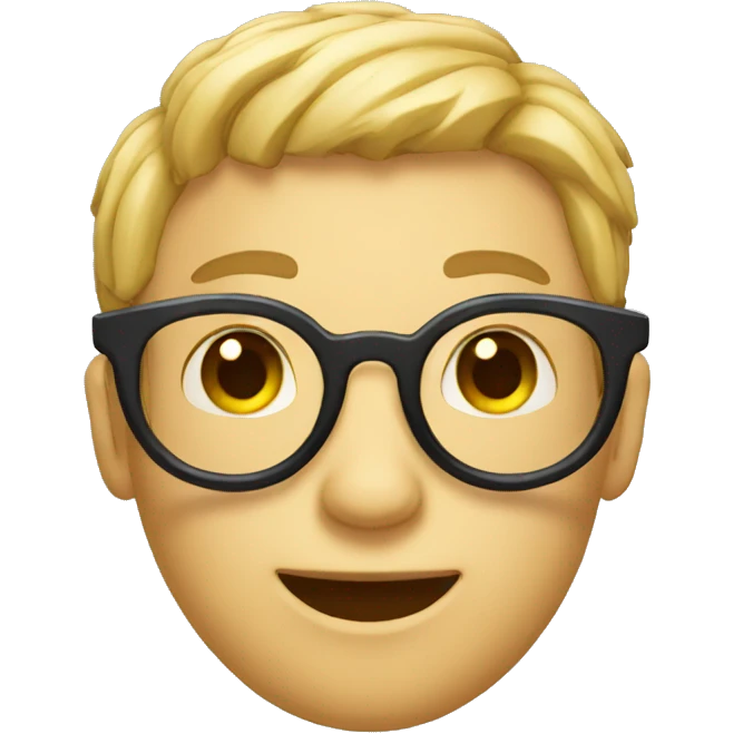 Emoji coqueto con lentes emoji