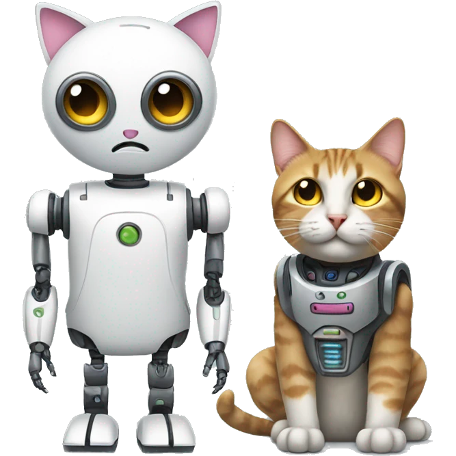 Robot and Cat emoji