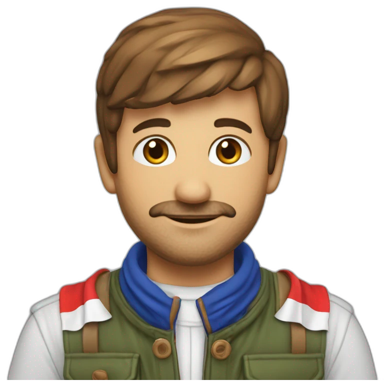Homme avec écharpe tricolore avez bandoulière  élu France emoji
