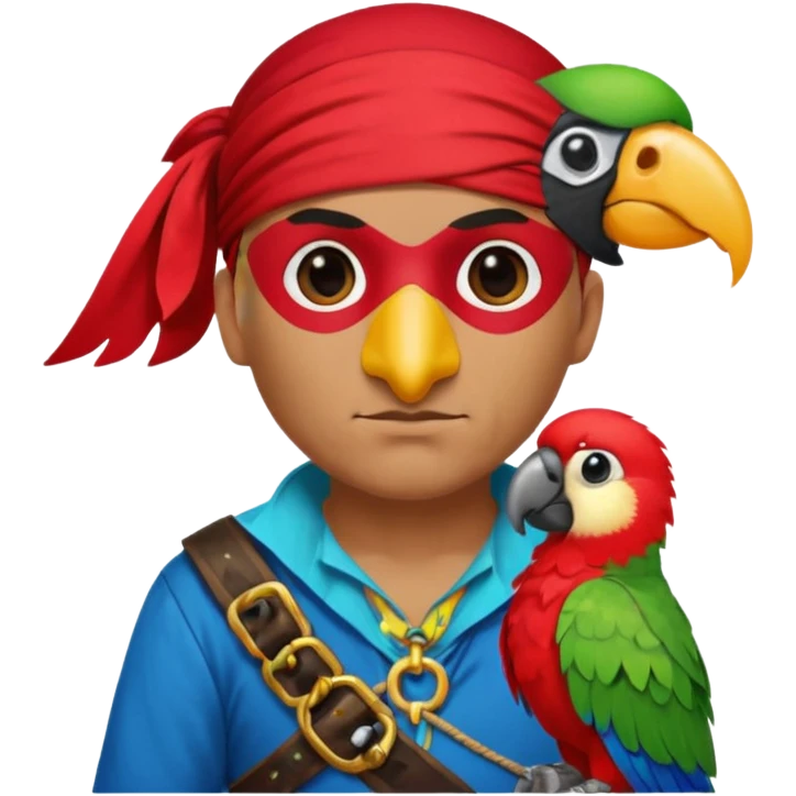 pirate and parrot emoji