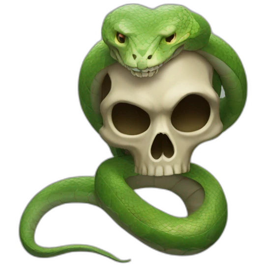 Une serpent tete de mort emoji