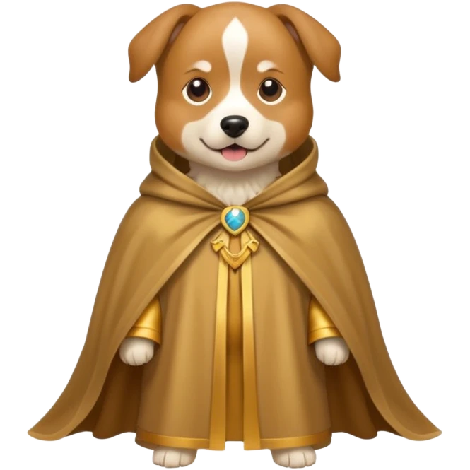 Dog wearing a cloak emoji
