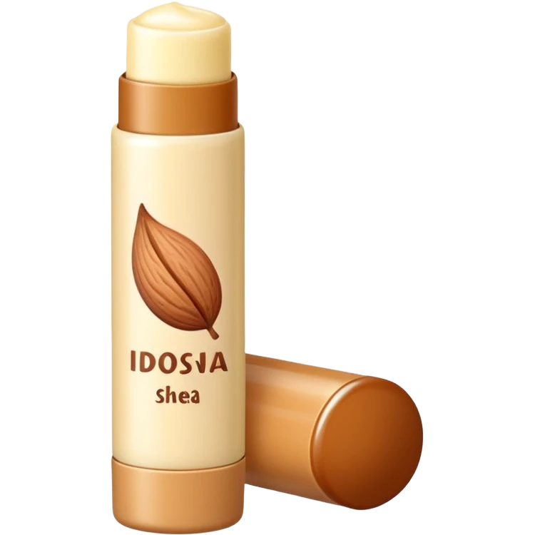 Lipbalm with shea butter and almon oil emoji