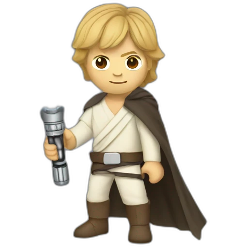 luke skywalker with lightsaber emoji
