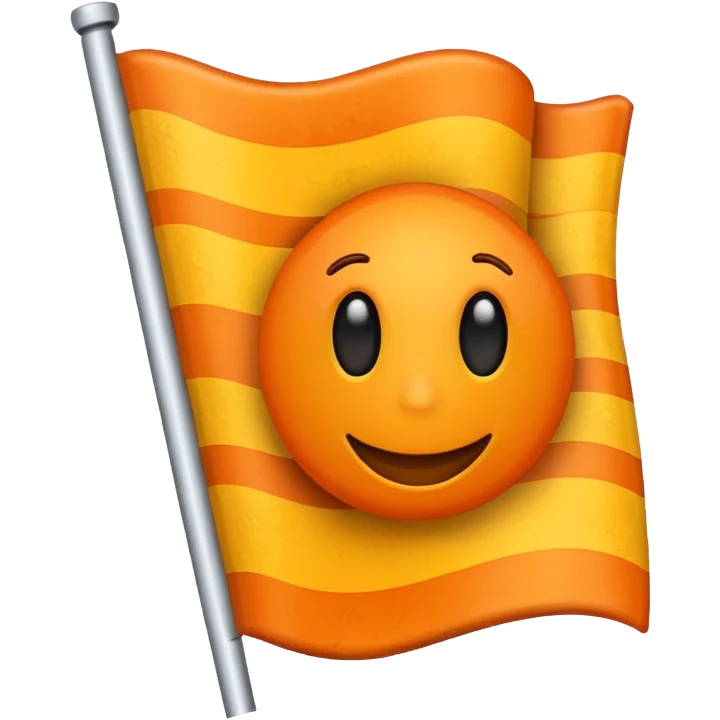 I want a flag  🚩🚩 like this but flag should be orange don't change shape just change color emoji
