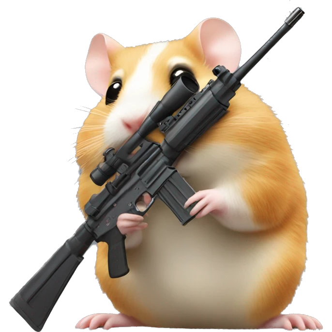 hamster ith a rifle emoji