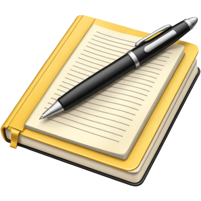 pen resting diagonally across an open textbook emoji