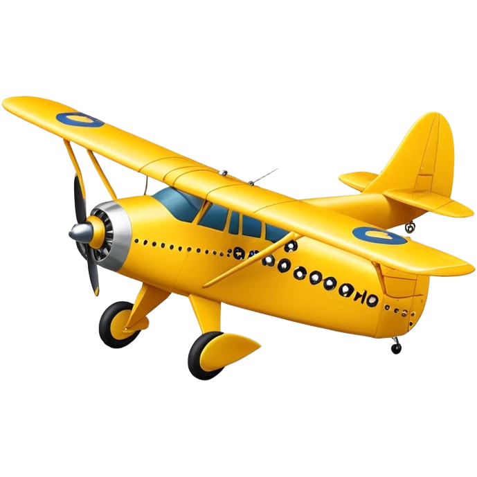J3cub airplane yellow  emoji