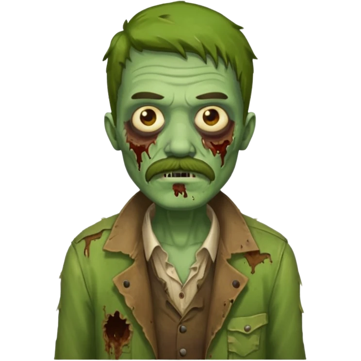 zombie with mustaches emoji