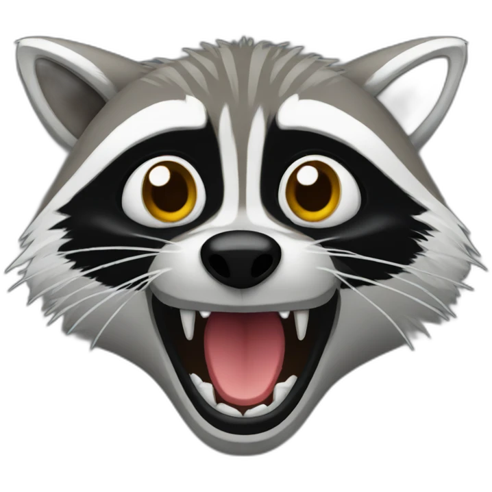 rabid raccoon emoji