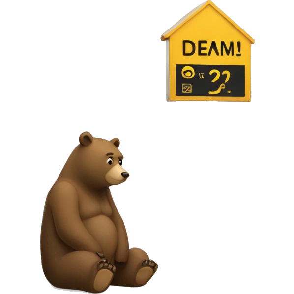 bear waiting at bus stop emoji