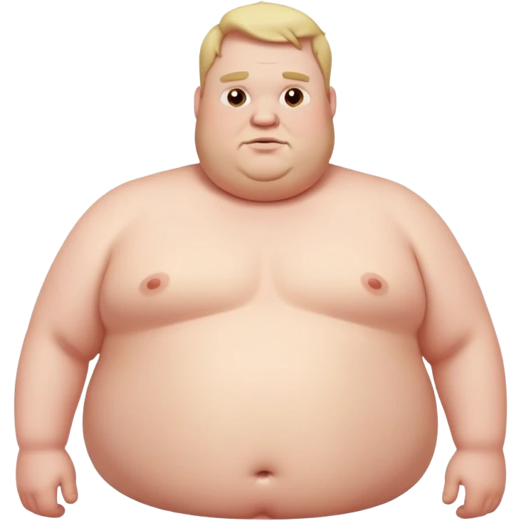 Fat dude shirtless  emoji