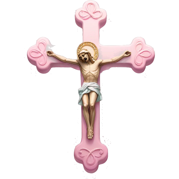 a pink pastel crucifix  emoji