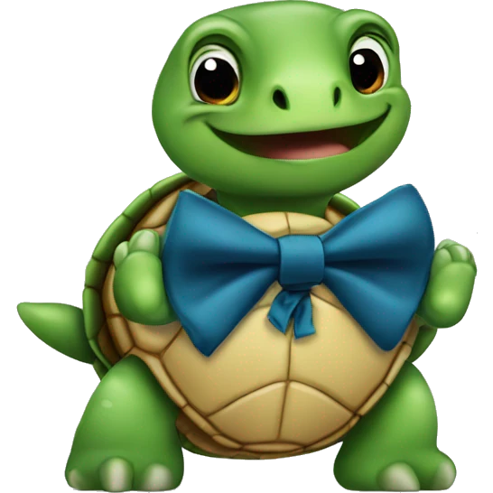 turtle with a bowtie emoji