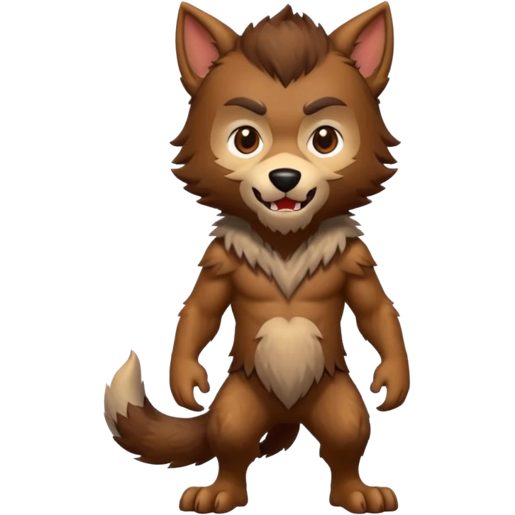 A Chibi style werewolf emoji