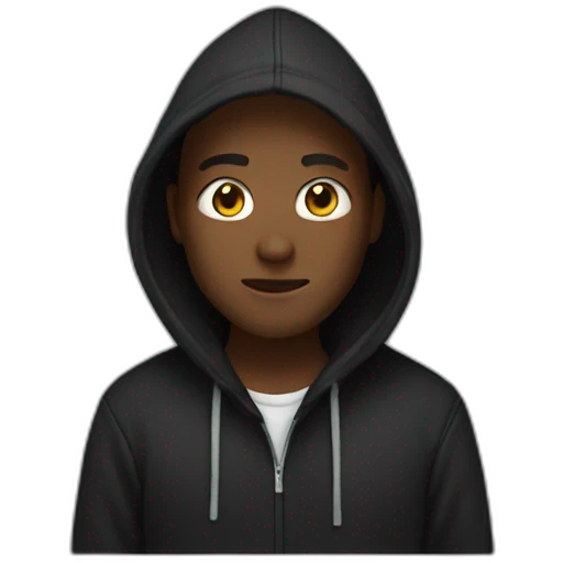 Black hoodie with no human  emoji