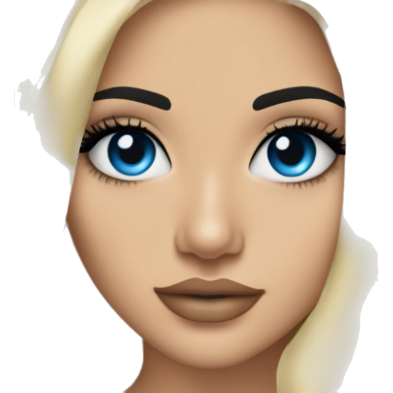 blonde kylie jenner with blue eyes emoji