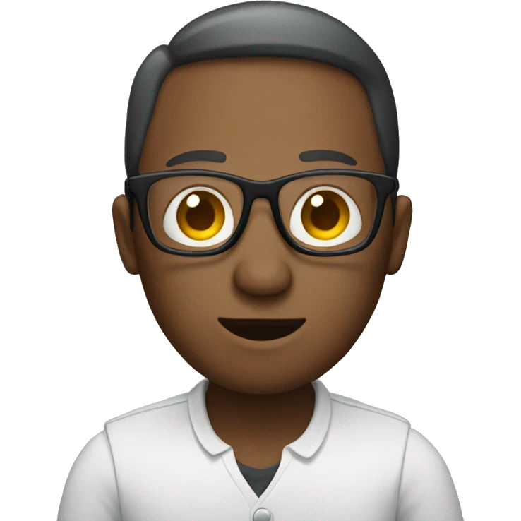 Person with glasses holding a laptop emoji