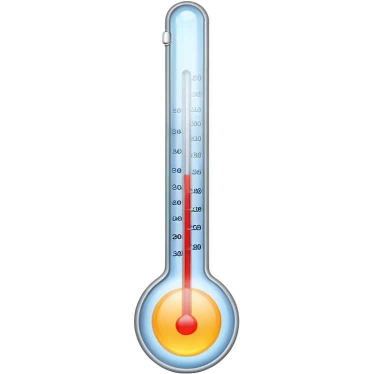 A thermometer at 0°C. emoji