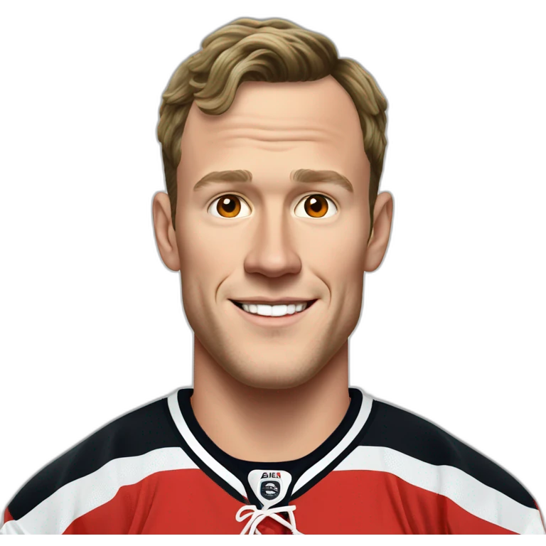 Jonathan Toews as a rainbow beach bum emoji