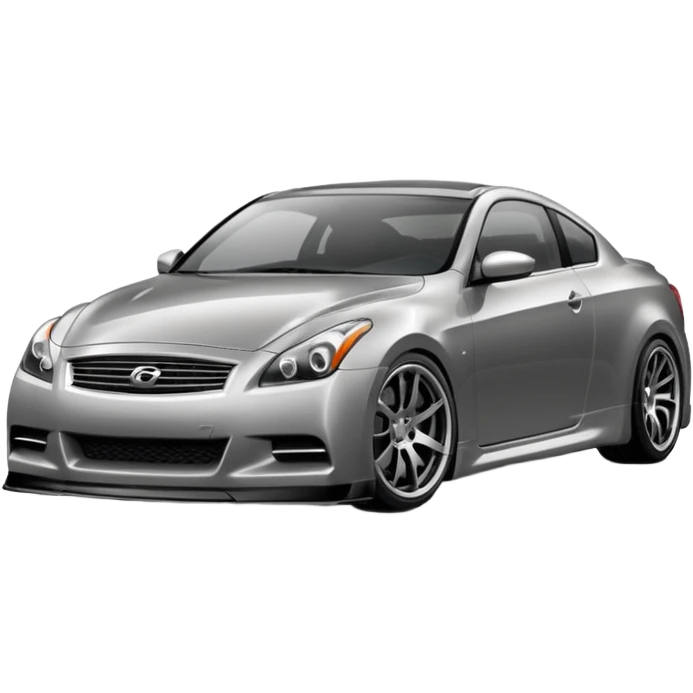 G37 coupe car lowered with dark mags are 10.5 darksliver car  emoji
