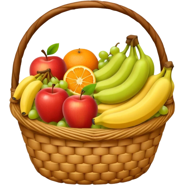 4 types of fruit in the basket emoji