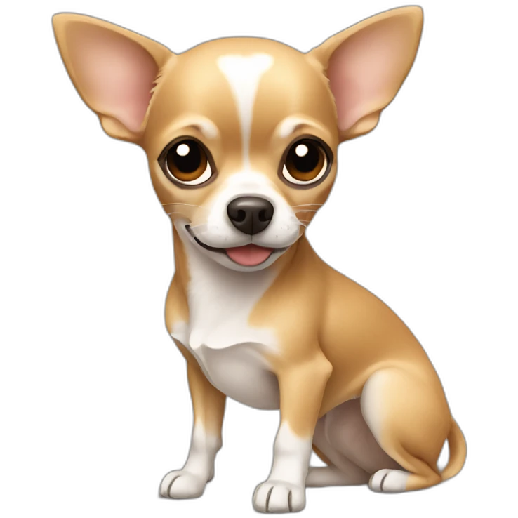 Chihuahua with light brown face emoji
