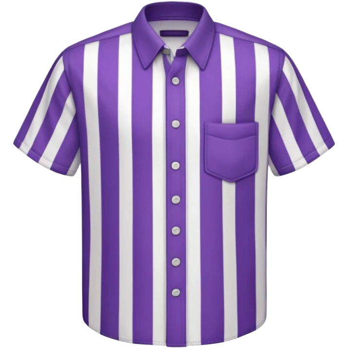white and dark violet vertically striped shirt emoji