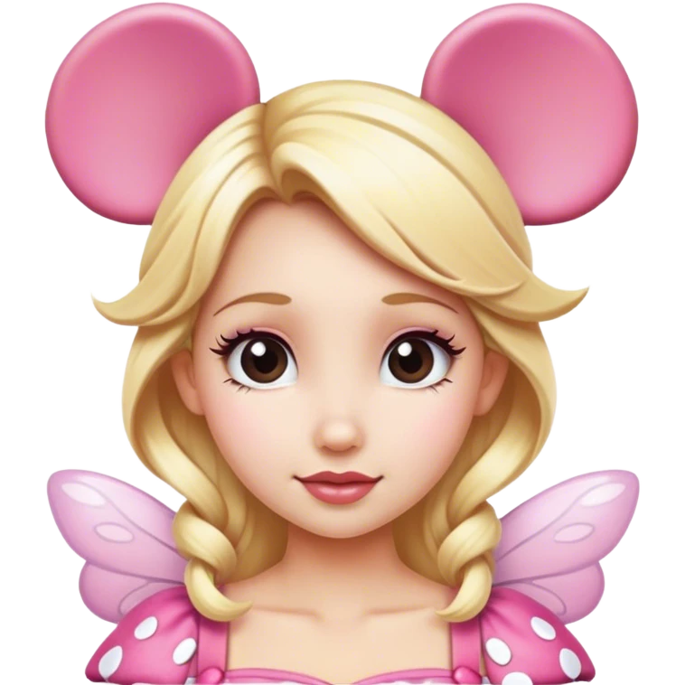Blonde fairy wearing Minnie Mouse ears  emoji