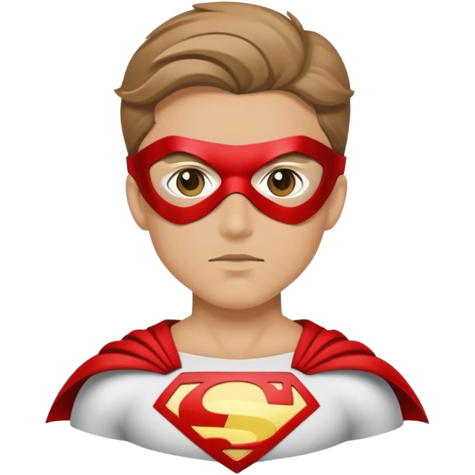 Upper body superhero with eye mask emoji