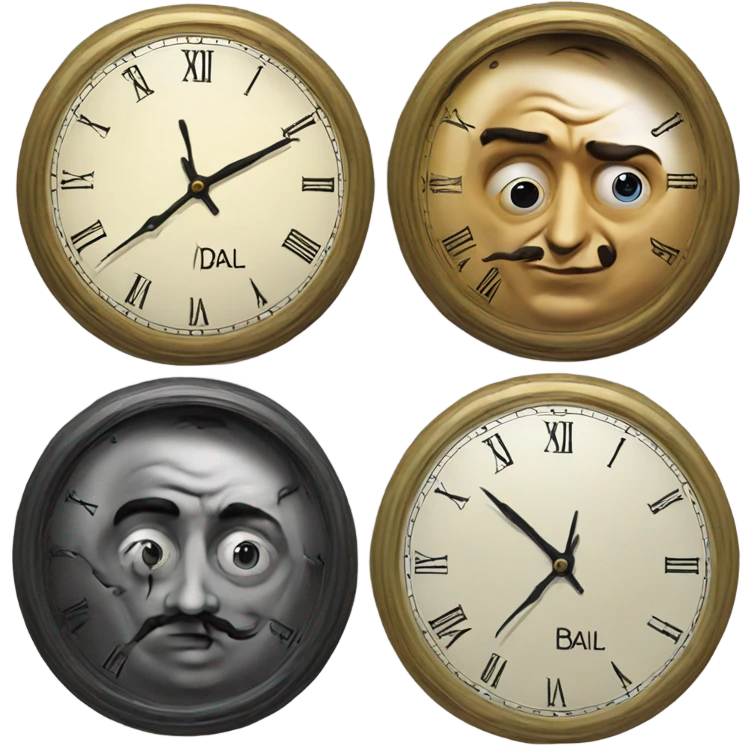 salvador dali melted clock emoji