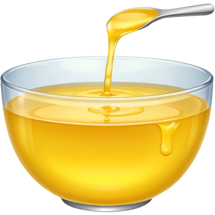 a bowl of yellow liquid, minimal, simple, clear emoji