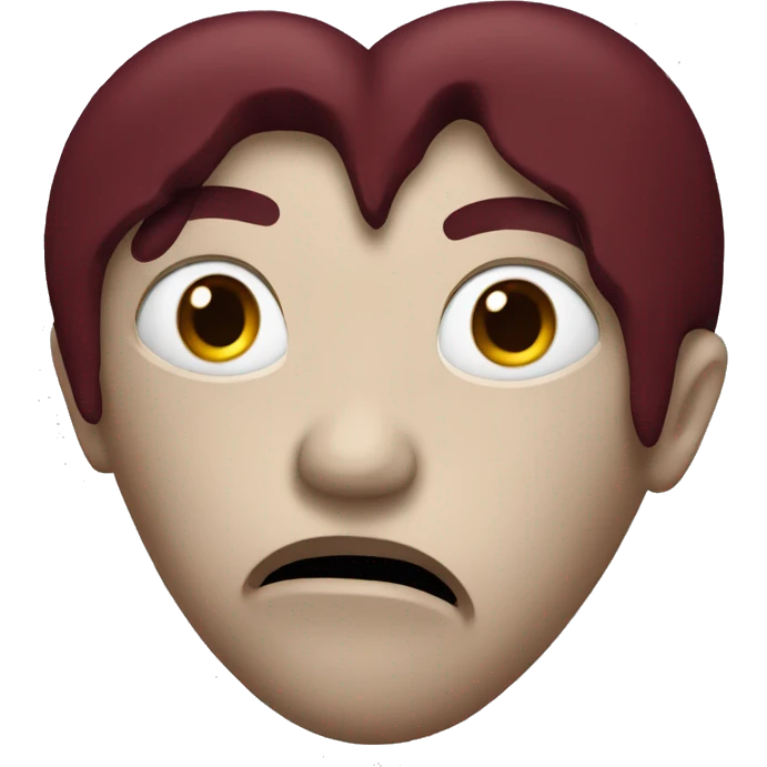 Maroon broken heart emoji