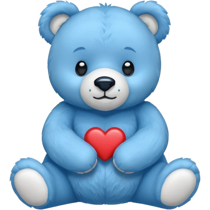 a blue bear with the diabetes awareness symbol emoji