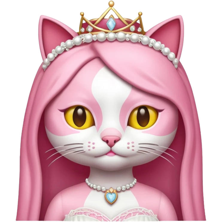 pink cat bride emoji