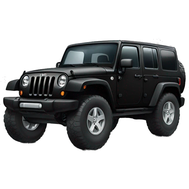 Jeep wrangler black jk with big tyres  emoji