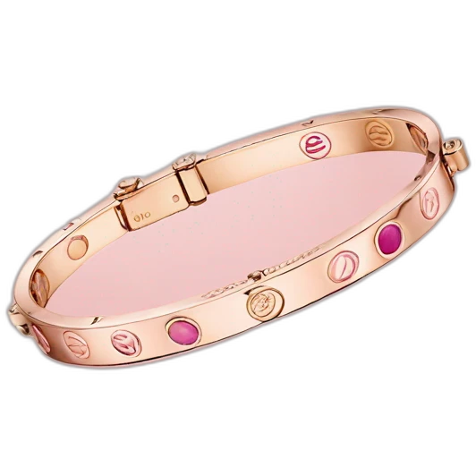 cartier love bracelet Gold pink emoji